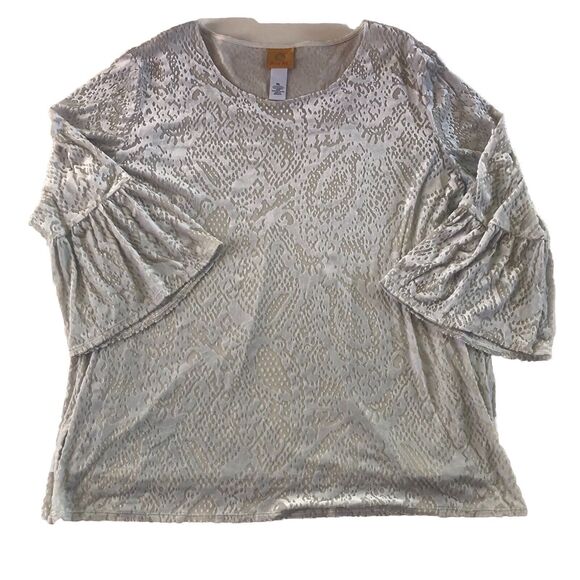 Ruby Rd. Tunic Top 3/4 Bell Sleeve Built In Tank Top XL - Picture 1 of 11